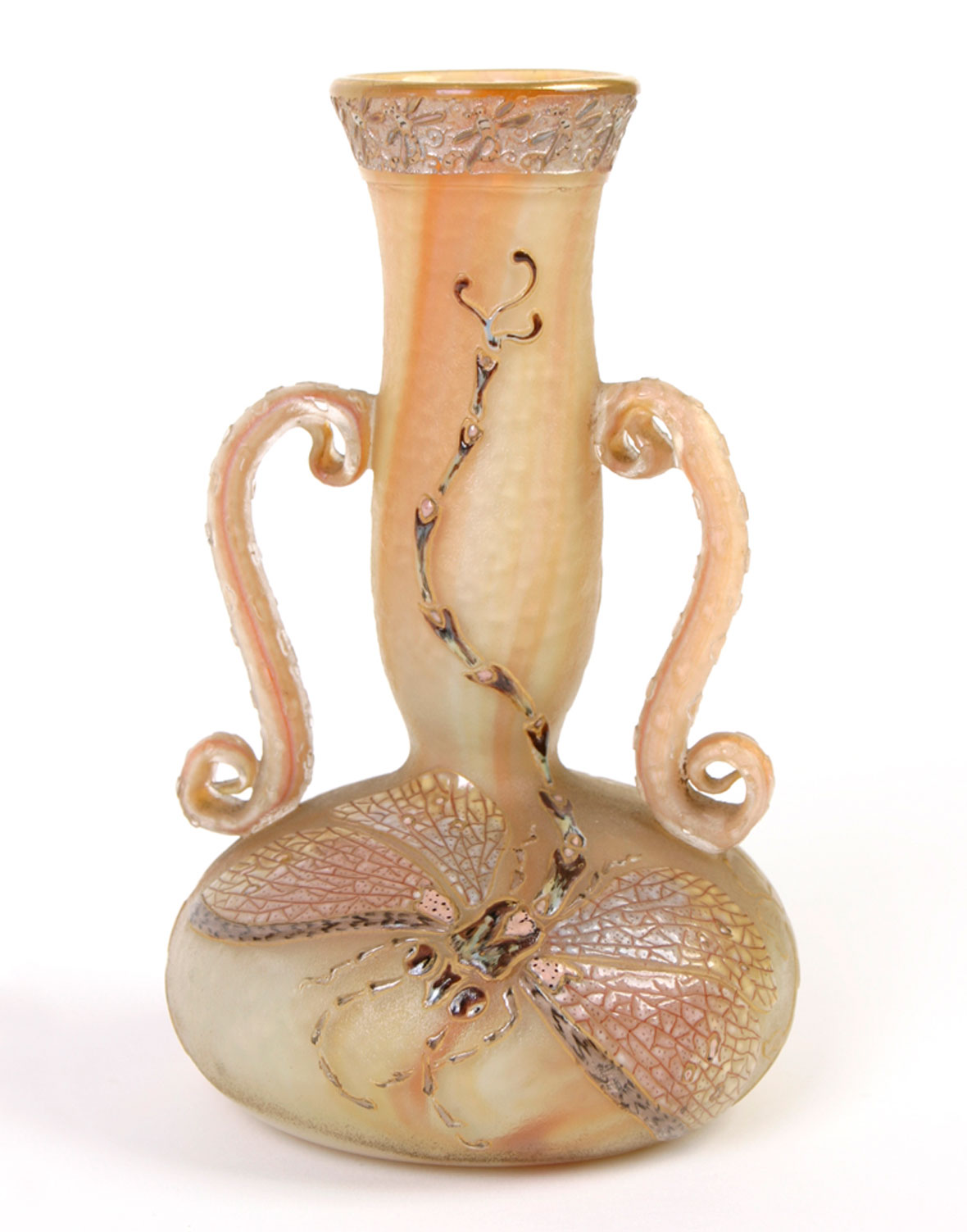 Daum Dragonfly Vase